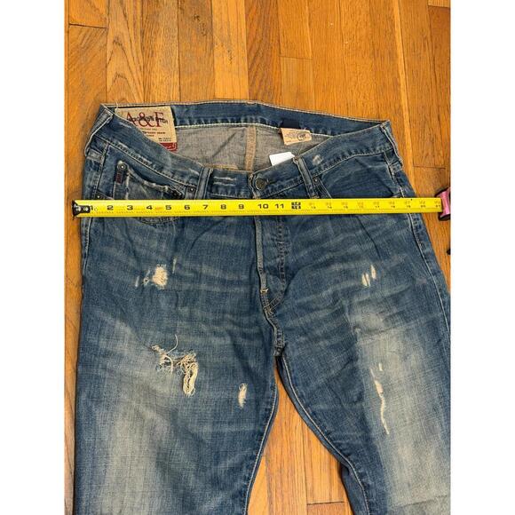 Vintage Abercrombie & Fitch Heavy Ounce Denim Jeans Five Pocket Y2K 36 W - Picture 3 of 7